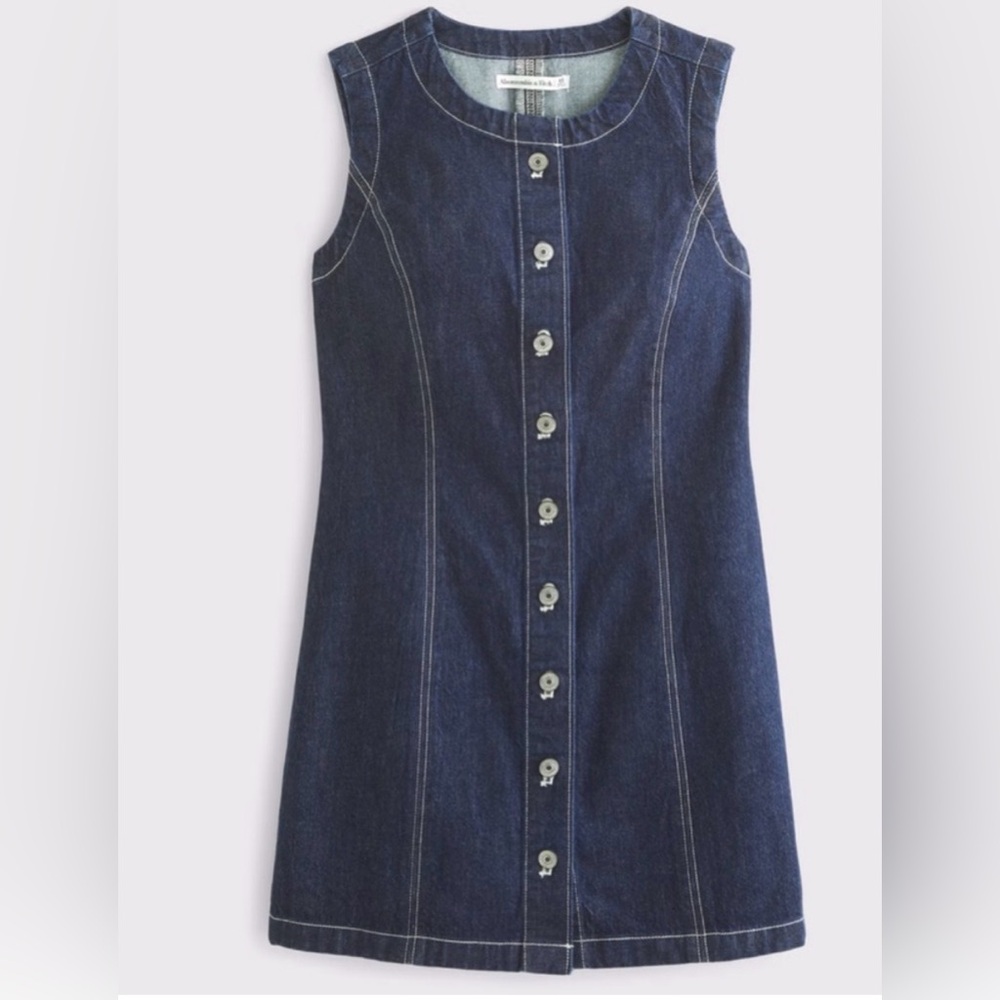 Abercrombie and Fitch Sleeveless, Dark Wash, Denim Dress. Size small, tall